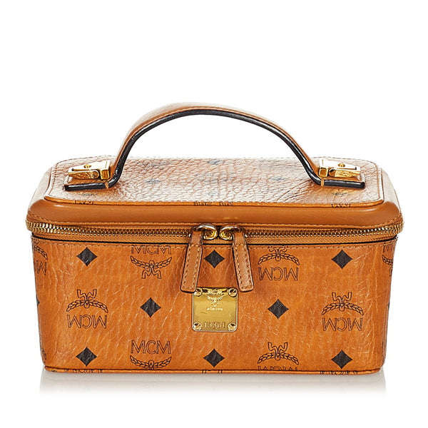 エム シー エム ロックスター ヴァニティケース ショルダーバッグ 2WAY ブラウン レザー レディース MCM 【中古】