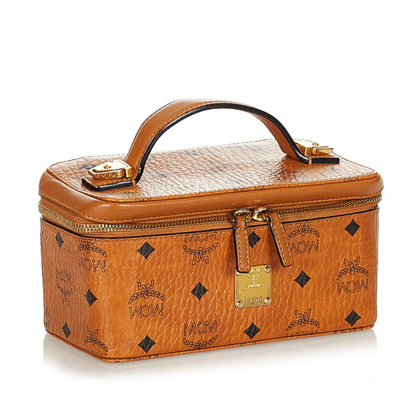 エム シー エム ロックスター ヴァニティケース ショルダーバッグ 2WAY ブラウン レザー レディース MCM 【中古】