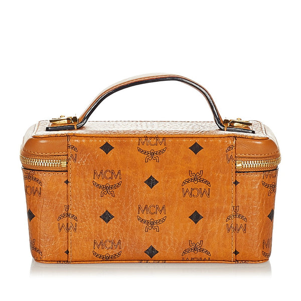 エム シー エム ロックスター ヴァニティケース ショルダーバッグ 2WAY ブラウン レザー レディース MCM 【中古】