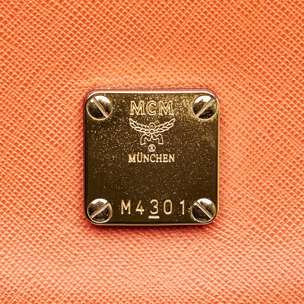 エム シー エム オレンジ レザー ハンドバッグ ショルダーバッグ 2WAY レディース MCM 【中古】