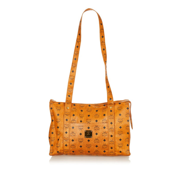 エム シー エム ブラウン レザー トートバッグ レディース MCM 【中古】