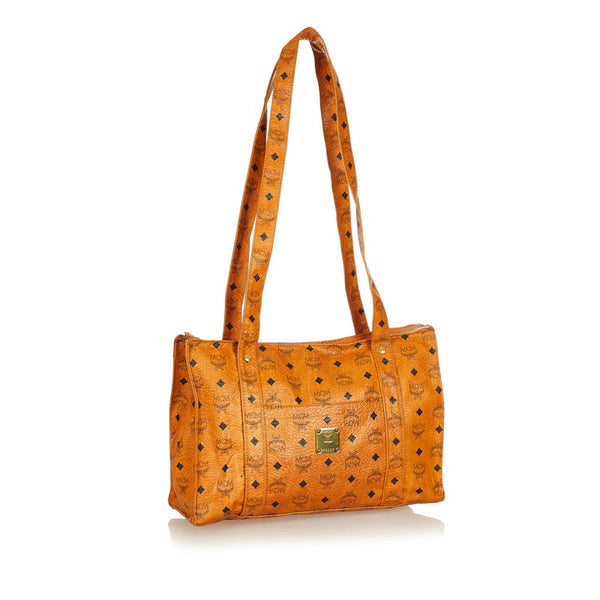 エム シー エム ブラウン レザー トートバッグ レディース MCM 【中古】