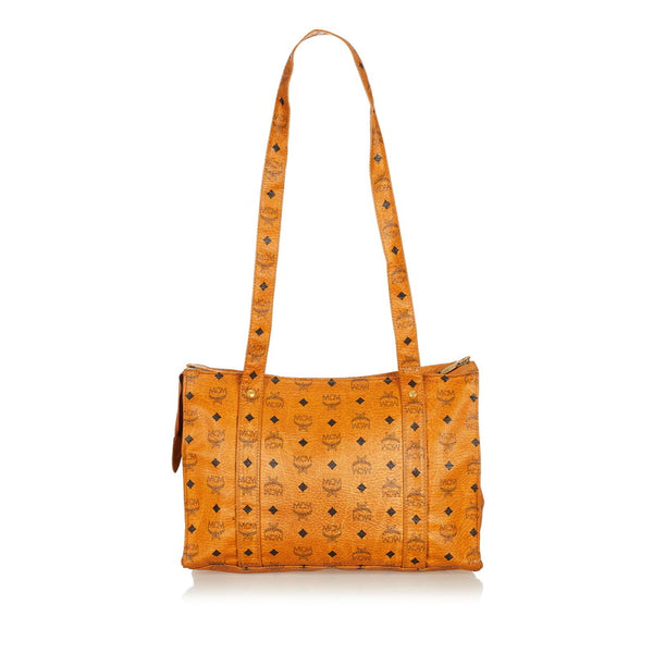 エム シー エム ブラウン レザー トートバッグ レディース MCM 【中古】