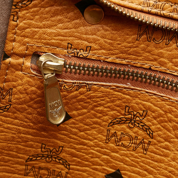 エム シー エム ブラウン レザー トートバッグ レディース MCM 【中古】