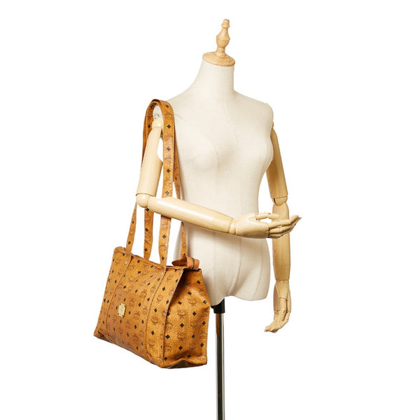 エム シー エム ブラウン レザー トートバッグ レディース MCM 【中古】