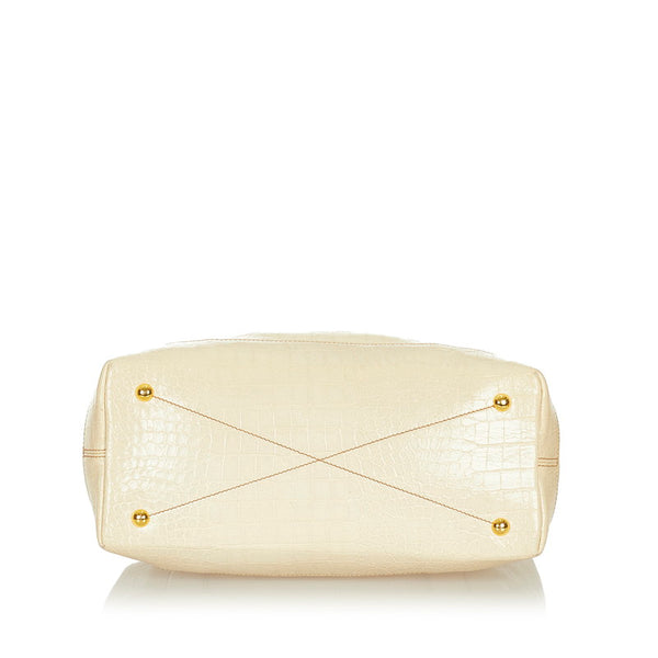 ミュウミュウ ハンドバッグ ショルダーバッグ 2WAY ベージュ パテントレザー レディース MIUMIU 【中古】
