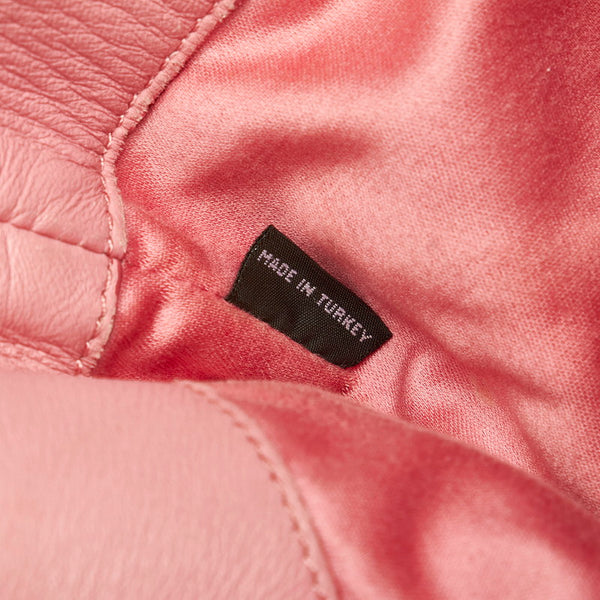 ミュウミュウ マテラッセ ナッパクリスタル ピンク レザー ハンドバッグ ショルダーバッグ 2WAY レディース MIUMIU 【中古】