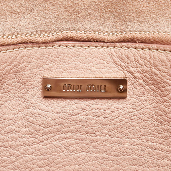 ミュウミュウ マドラス RR2012 ピンク レザー トートバッグ レディース MIUMIU 【中古】
