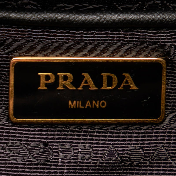 プラダ ブラック ナイロン レザー リュック バックパック レディース PRADA 【中古】