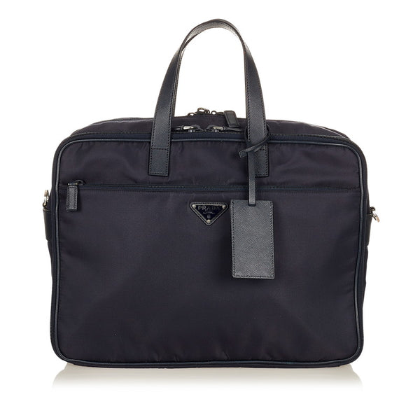 プラダ 2VE407 ネイビー ナイロン ビジネスバッグ ショルダーバッグ 2WAY メンズ PRADA 【中古】