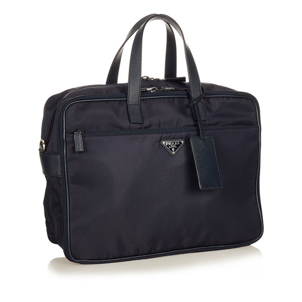プラダ 2VE407 ネイビー ナイロン ビジネスバッグ ショルダーバッグ 2WAY メンズ PRADA 【中古】