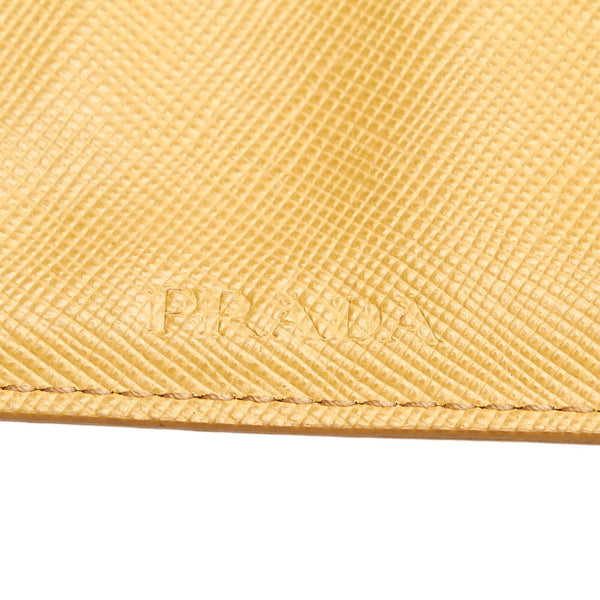 プラダ イエロー サフィアーノ カードケース レディース PRADA 【中古】