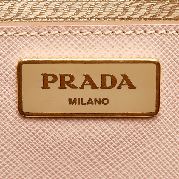 プラダ サフィアーノ ピンクベージュ レザー ハンドバッグ ショルダーバッグ 2WAY レディース PRADA 【中古】