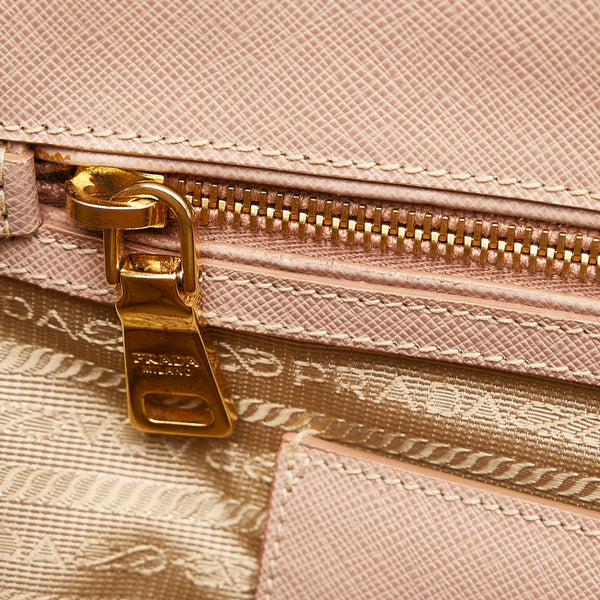 プラダ サフィアーノ ピンクベージュ レザー ハンドバッグ ショルダーバッグ 2WAY レディース PRADA 【中古】