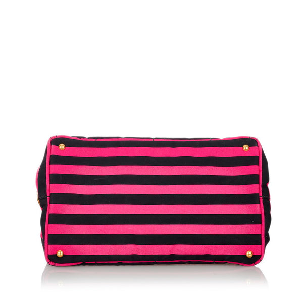プラダ カナパ ピンク キャンバス ハンドバッグ レディース PRADA 【中古】