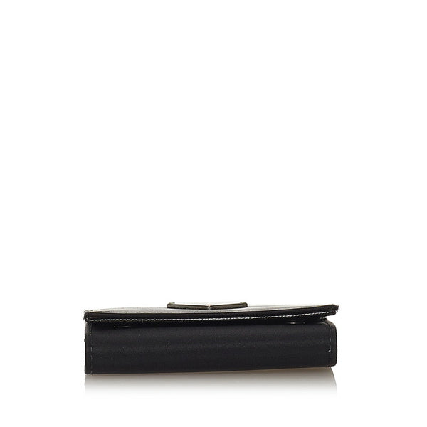 プラダ M222 ブラック ナイロン レザー キーケース レディース PRADA 【中古】