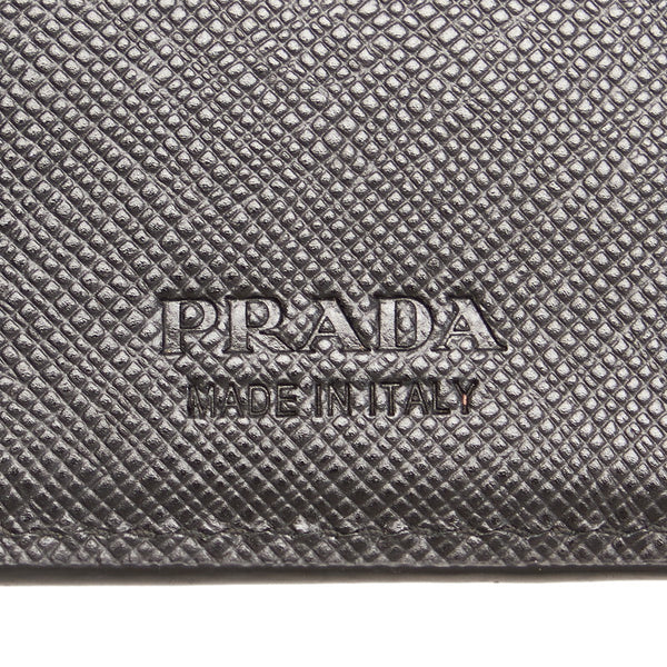 プラダ サフィアーノ ブラック レザー 長財布 メンズ PRADA 【中古】
