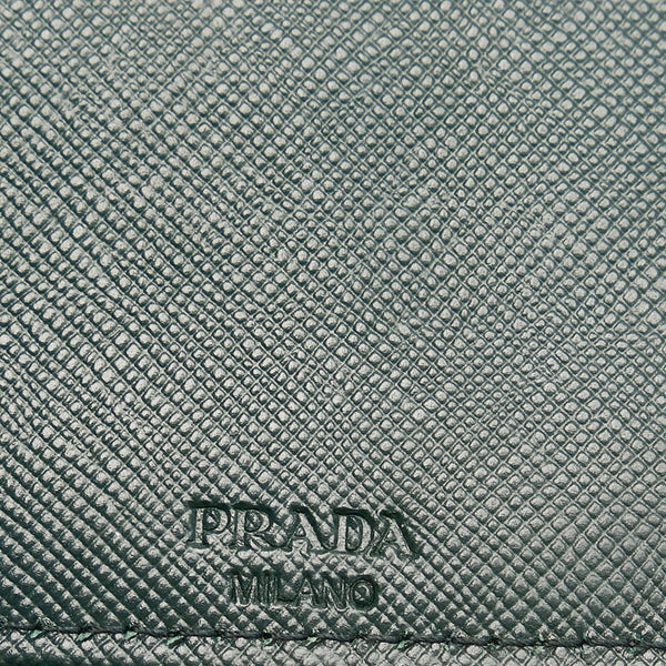 プラダ 長財布 ラウンドファスナー グリーン サフィアーノ レディース PRADA 【中古】