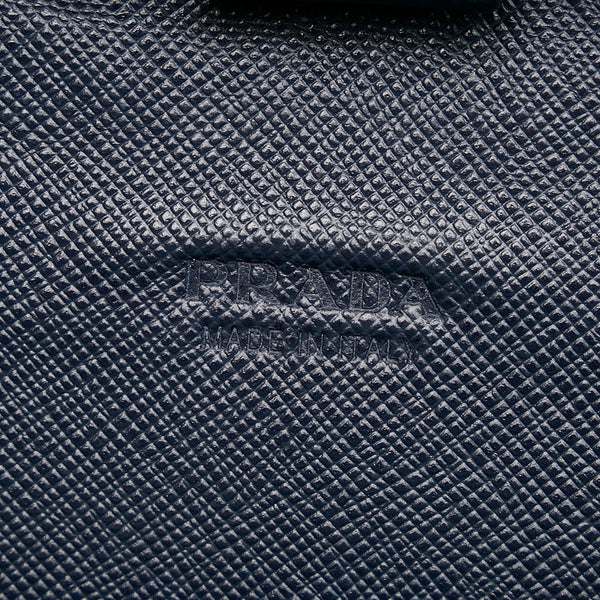 プラダ 長財布 ラウンドファスナー ネイビー サフィアーノ レディース PRADA 【中古】