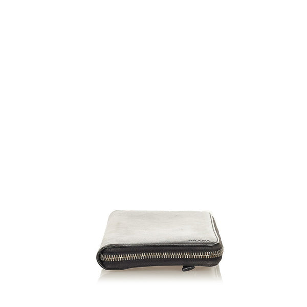 プラダ 長財布 ブラック レザー メンズ PRADA 【中古】
