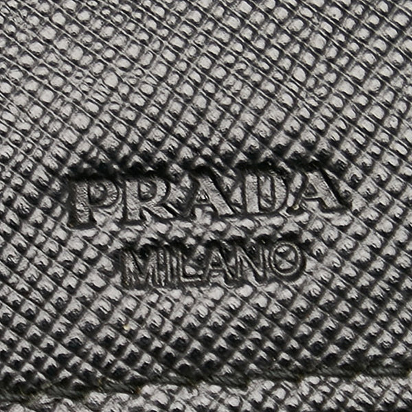 プラダ 長財布 ブラック レザー メンズ PRADA 【中古】