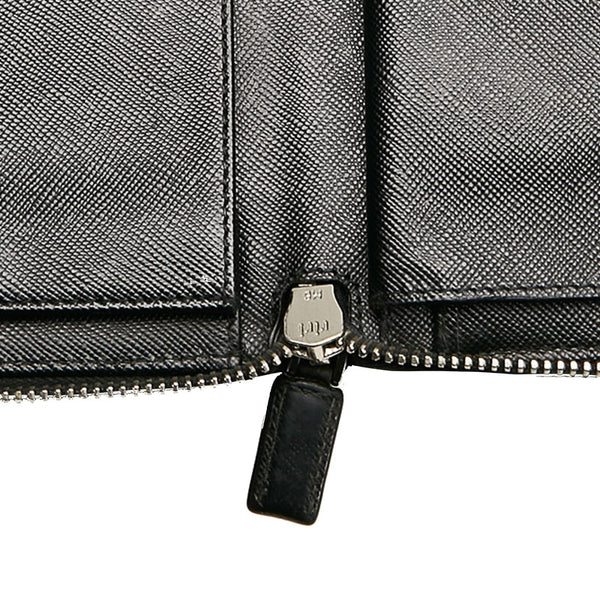 プラダ 長財布 ブラック レザー メンズ PRADA 【中古】