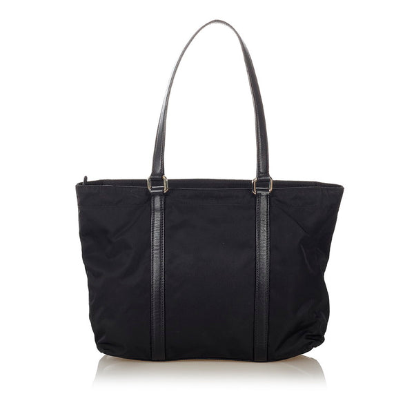 プラダ ポコノ トートバッグ ブラック ナイロン レザー レディース PRADA 【中古】