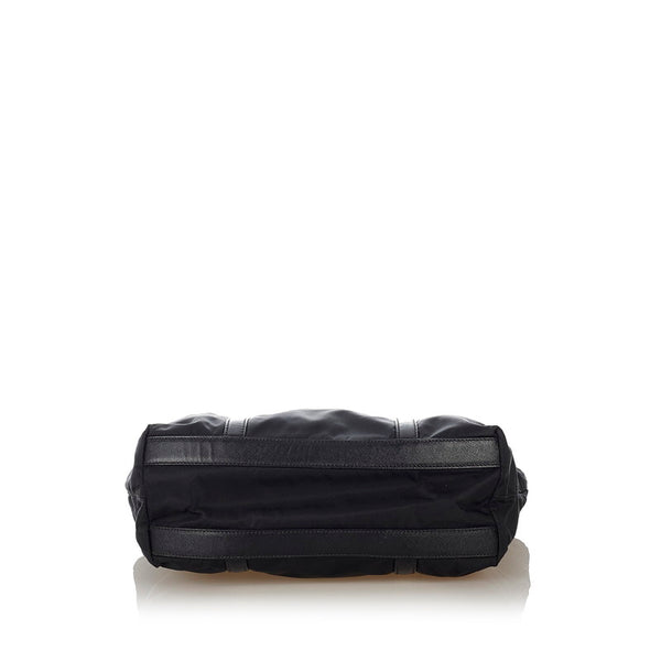 プラダ ポコノ トートバッグ ブラック ナイロン レザー レディース PRADA 【中古】