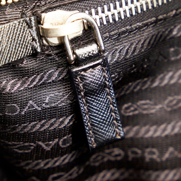 プラダ ポコノ トートバッグ ブラック ナイロン レザー レディース PRADA 【中古】