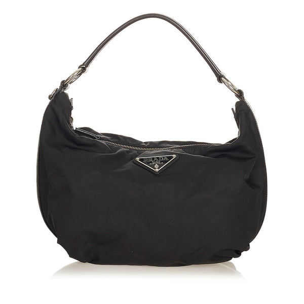 プラダ ブラック ナイロン ショルダーバッグ レディース PRADA 【中古】