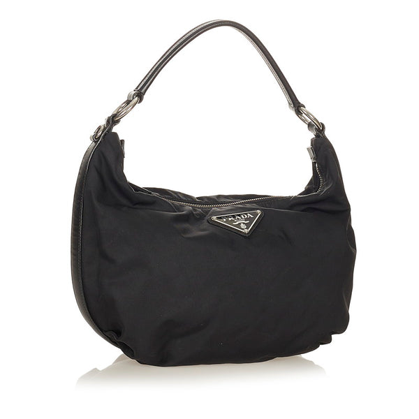 プラダ ブラック ナイロン ショルダーバッグ レディース PRADA 【中古】