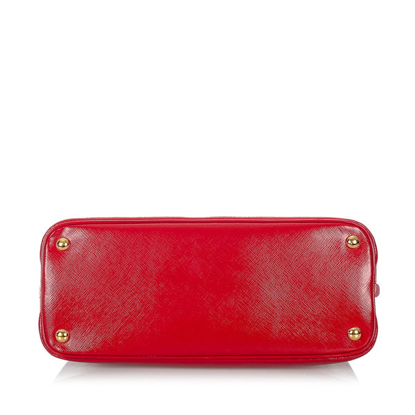 プラダ サフィアーノ BL0837 レッド レザー ハンドバッグ ショルダーバッグ 2WAY レディース PRADA 【中古】