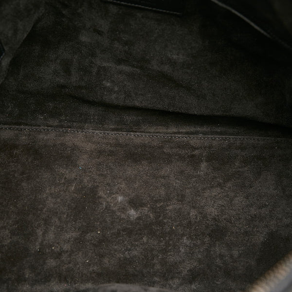 サンローラン ダッフル ブラック レザー ボストンバッグ ショルダーバッグ 2WAY レディース SAINT LAURENT 【中古】