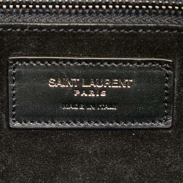 サンローラン ダッフル ブラック レザー ボストンバッグ ショルダーバッグ 2WAY レディース SAINT LAURENT 【中古】