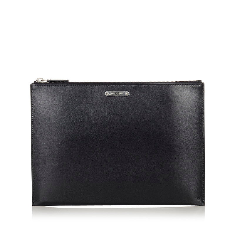 サンローラン クラッチバッグ ブラック レザー メンズ SAINT LAURENT 【中古】