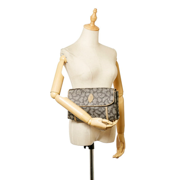 サンローラン ブラウン　ベージュ PVC レザー クラッチバッグ レディース SAINT LAURENT 【中古】