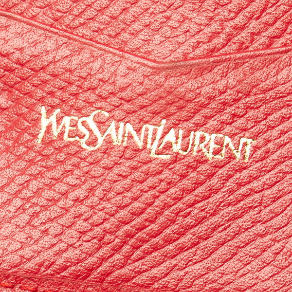 サンローラン スタッズ レッド レザー キーケース レディース SAINT LAURENT 【中古】