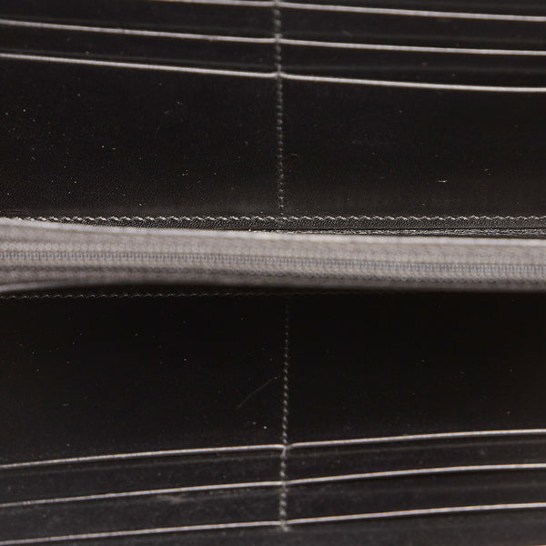 サンローラン ブラック レザー ラウンドファスナー 長財布 レディース SAINT LAURENT 【中古】