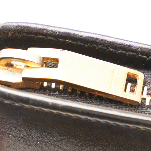 サンローラン ブラック レザー ラウンドファスナー 長財布 レディース SAINT LAURENT 【中古】