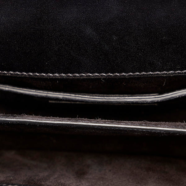 サンローラン ブラック レザー チェーン ショルダーバッグ レディース SAINT LAURENT 【中古】