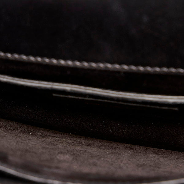 サンローラン ブラック レザー チェーン ショルダーバッグ レディース SAINT LAURENT 【中古】