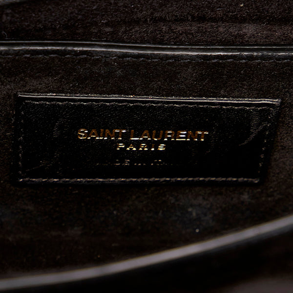 サンローラン ブラック レザー チェーン ショルダーバッグ レディース SAINT LAURENT 【中古】