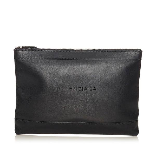 バレンシアガ クラッチバッグ 420407 ブラック レザー レディース BALENCIAGA 【中古】