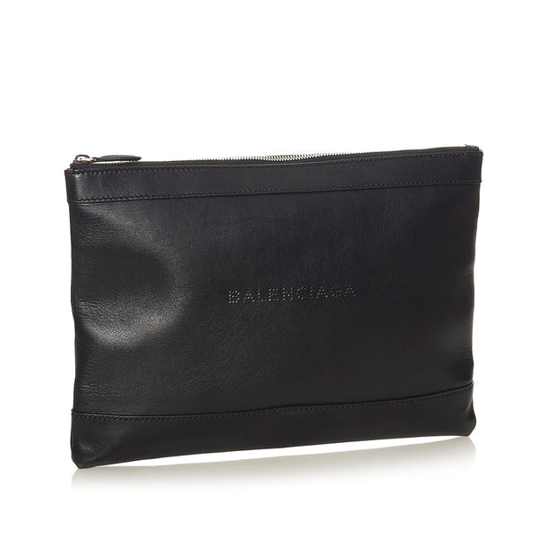 バレンシアガ クラッチバッグ 420407 ブラック レザー レディース BALENCIAGA 【中古】