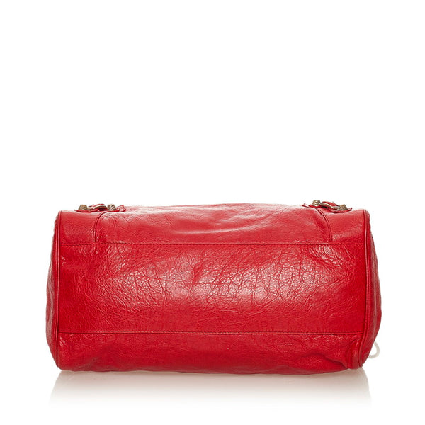 バレンシアガ シティ 282010 レッド レザー ハンドバッグ ショルダーバッグ 2WAY レディース BALENCIAGA 【中古】