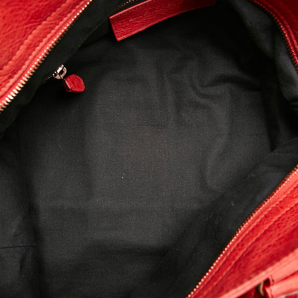 バレンシアガ シティ 282010 レッド レザー ハンドバッグ ショルダーバッグ 2WAY レディース BALENCIAGA 【中古】