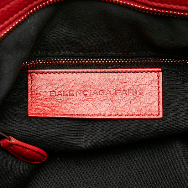 バレンシアガ シティ 282010 レッド レザー ハンドバッグ ショルダーバッグ 2WAY レディース BALENCIAGA 【中古】