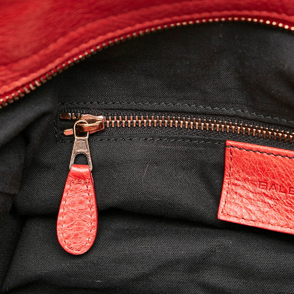 バレンシアガ シティ 282010 レッド レザー ハンドバッグ ショルダーバッグ 2WAY レディース BALENCIAGA 【中古】