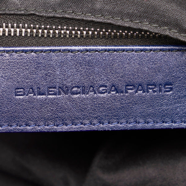 バレンシアガ シティ 235216 ブルー スウェード ハンドバッグ ショルダーバッグ 2WAY レディース BALENCIAGA 【中古】