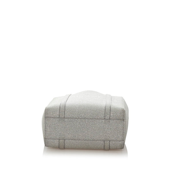 バレンシアガ エブリデイ ハンドバッグ ショルダーバッグ 2WAY シルバー ラメ レザー レディース BALENCIAGA 【中古】